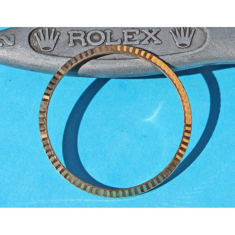 ROLEX ORIGINALE LUNETTE CANNELÉE OR 18 CARATS MONTRES OYSTER PERPETUAL DATEJUST ref 16223, 16000, 16013, 16018, 34mm