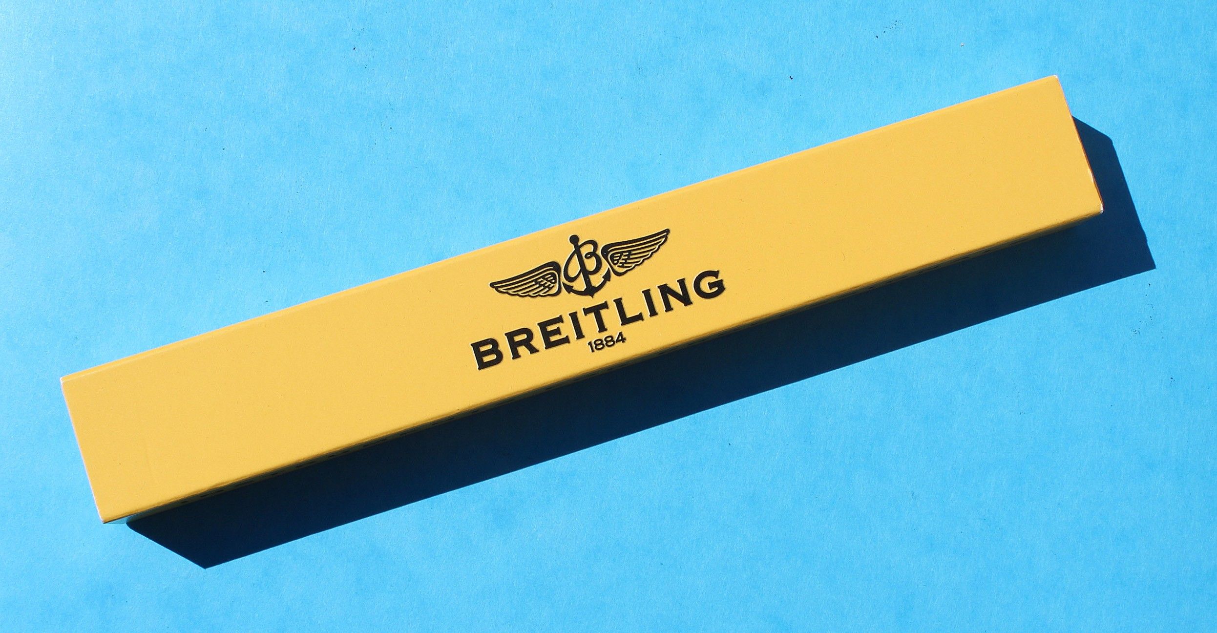 BREITLING OBLONG YELLOW STORAGE BOX WATCH DOCUMENTS, ACCESSORIES ...