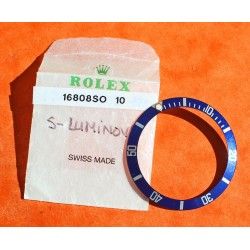 RARE INSERT LUNETTE BLEU MONTRE ROLEX SUBMARINER 16613, 16618, 16803, 16808 PERLE LUMINOVA