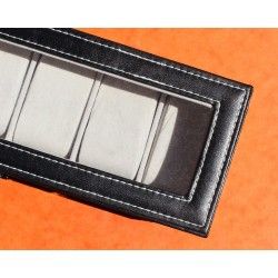 Luxury 10 Brown Grid Watch Display Storage Box Case Jewelry Aluminium Square Organizer Slots