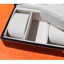 Luxury 10 Brown Grid Watch Display Storage Box Case Jewelry Aluminium Square Organizer Slots
