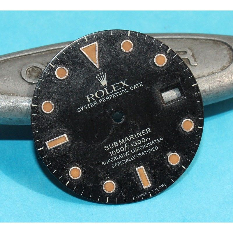 Original Rolex 16800 tiffany & Co Matte dial Stainless Steel Submariner date Black Index Tritium cal 3035, 3135