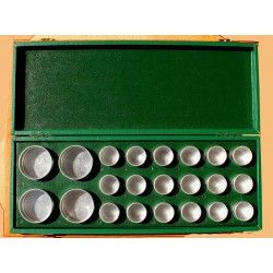 Rolex Vintage 50's Aluminum Watch Parts Tin Box tools Display Container hands, dials, insert, bezel, watchmaker horology spares