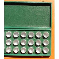 Rolex Vintage 50's Aluminum Watch Parts Tin Box tools Display Container hands, dials, insert, bezel, watchmaker horology spares