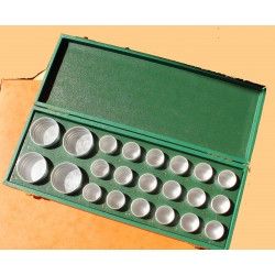 Rolex Vintage 50's Aluminum Watch Parts Tin Box tools Display Container hands, dials, insert, bezel, watchmaker horology spares