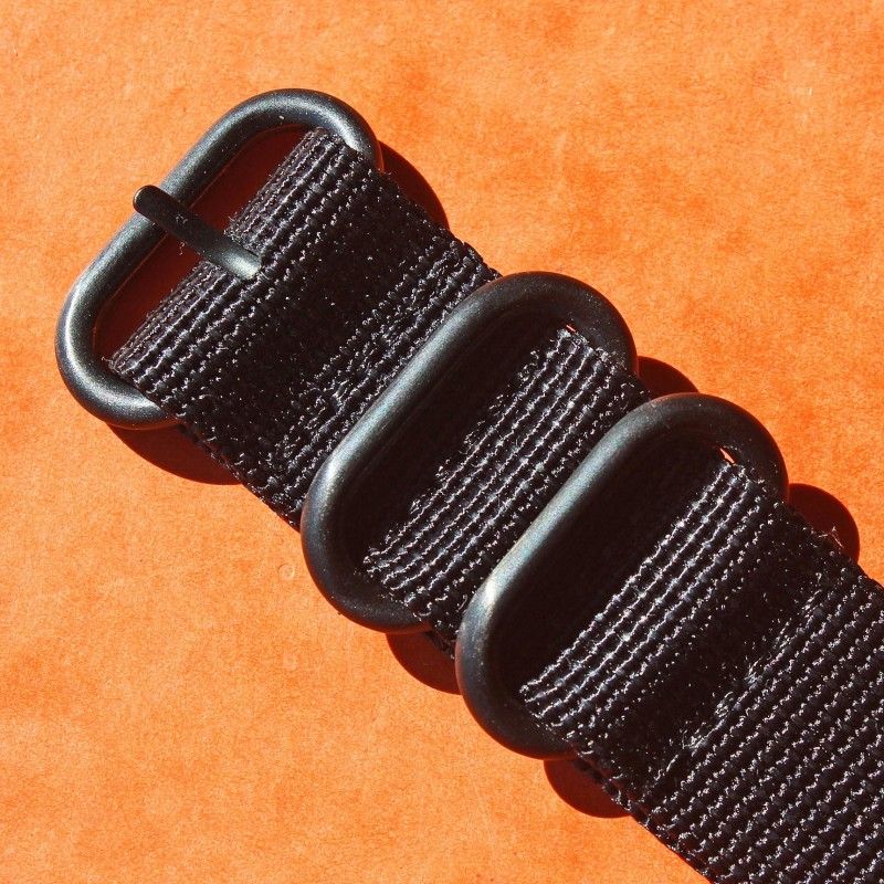 ROLEX JAMES BOND BLACK Nylon NATO WATCH BAND Strap Military G-10 SUBMARINER 5512, 5513, 1665, 16660, 14060, 16800, 168000