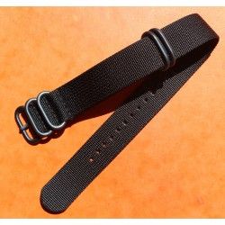 JAMES BOND BLACK Nylon NATO WATCH BAND Strap Military G-10 BREITLING, IWC, ZENITH, PATEK, TAG HEUER, OMEGA