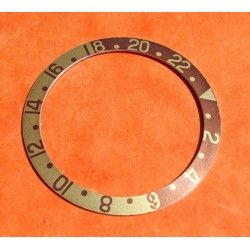 ★VINTAGE & ORIGINALE ROLEX LUNETTE BIDIRECTIONNELLE ACIER INSERT FADED MONTRE GMT MASTER 6542, 1675 PCG, CORNINO★