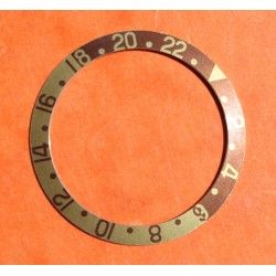 ★VINTAGE & ORIGINALE ROLEX LUNETTE BIDIRECTIONNELLE ACIER INSERT FADED MONTRE GMT MASTER 6542, 1675 PCG, CORNINO★