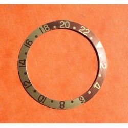 ★VINTAGE & ORIGINALE ROLEX LUNETTE BIDIRECTIONNELLE ACIER INSERT FADED MONTRE GMT MASTER 6542, 1675 PCG, CORNINO★