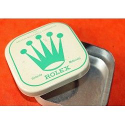 Vintage 50's Rolex Big logo Watch Part White & green Tin Box Display Metallic Container Rolex Watch USA Inc