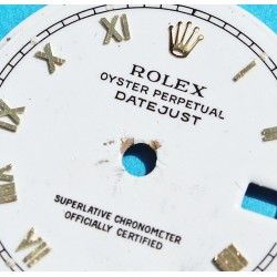 ROLEX WHITE DIAL & ROMANS NUMBERS LADIES OYSTER PERPETUAL DATE WATCH 69173, 69163, 69178 DIAL Ø20mm