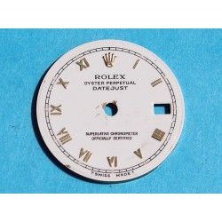 ROLEX WHITE DIAL & ROMANS NUMBERS LADIES OYSTER PERPETUAL DATE WATCH 69173, 69163, 69178 DIAL Ø20mm