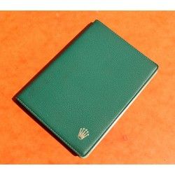 Vintage Rolex Genuine Green Leather Business Card Wallet Passport