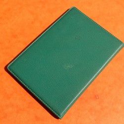 VINTAGE PORTEFEUILLE PASSEPORT PORTE CARTES ROLEX CUIR VERT VINTAGE