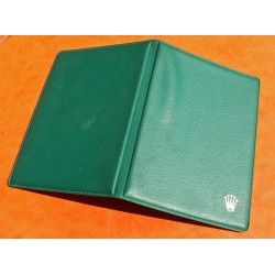 VINTAGE PORTEFEUILLE PASSEPORT PORTE CARTES ROLEX CUIR VERT VINTAGE