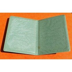 VINTAGE PORTEFEUILLE PASSEPORT PORTE CARTES ROLEX CUIR VERT VINTAGE