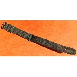 BRACELET NATO NYLON ZULU NOIR G-10 MILITAIRE 22mm BREITLING, IWC, ZENITH, PATEK, TAG HEUER, OMEGA