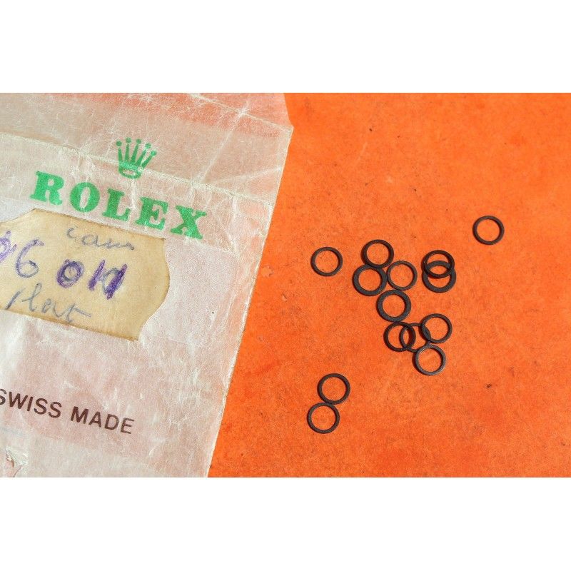 GENUINES NOS ROLEX BLACK Flat Crown Gaskets watches ref 600/0