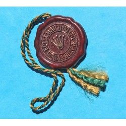 *1972* Vintage Chronometer Red Hang Seal Tag  "CERTIFIED OFFICIAL CHRONOMETER"