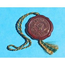 *1972* Vintage Chronometer Red Hang Seal Tag  "CERTIFIED OFFICIAL CHRONOMETER"