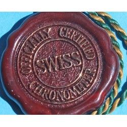 *1972* Vintage Chronometer Red Hang Seal Tag  "CERTIFIED OFFICIAL CHRONOMETER"