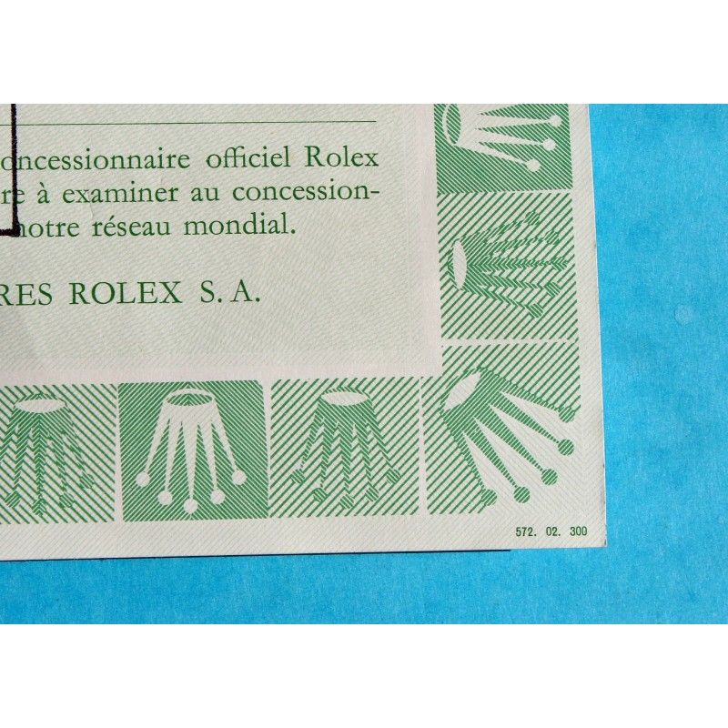 1978 GENUINE VINTAGE PAPER CERTIFICAT PUNCHED ROLEX OYSTER PERPETUAL DATEJUST 16014