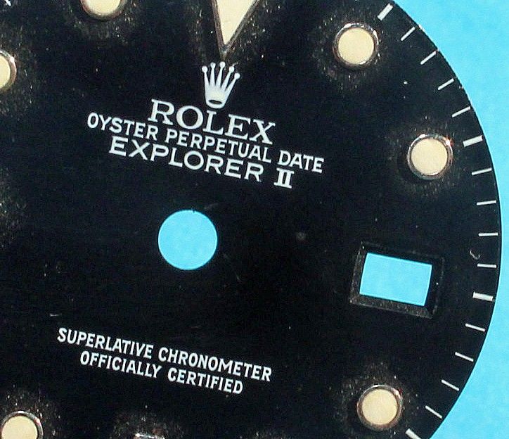 Rare N.O.S 80's Rolex 16550 Creamy Oyster Perpetual Date ''Explorer II'' Rail Dial cal 3085
