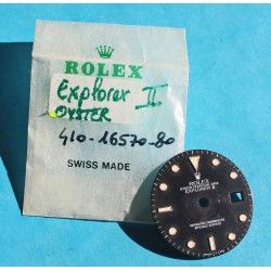 Rare N.O.S 80's Rolex 16550 Creamy Oyster Perpetual Date ''Explorer II'' Rail Dial cal 3085