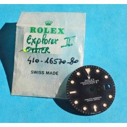 Rare N.O.S 80's Rolex 16550 Creamy Oyster Perpetual Date ''Explorer II'' Rail Dial cal 3085