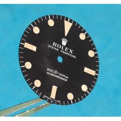 Rolex Genuine 5513 Submariner mat vintage Tritium Watch Dial 2 LINE Feet first Cal 1520, 1530