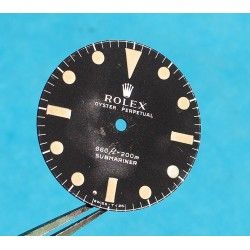 Rolex Genuine 5513 Submariner mat vintage Tritium Watch Dial 2 LINE Feet first Cal 1520, 1530