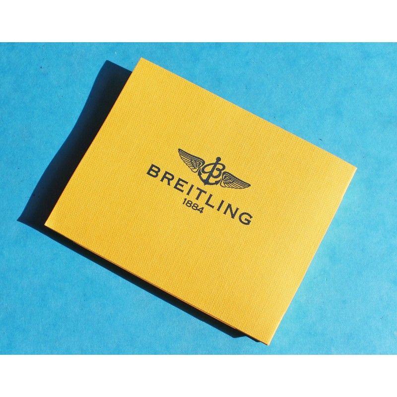 BREITLING YELLOW STORAGE BOX WATCH DOCUMENTS - PAPERS -GUARANTEE