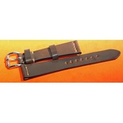 ★☆☆ Genuine Cow boy strap Horween Shell Cordovan Leather Watch Band Bracelet Dark Brown 20mm ★☆☆ 