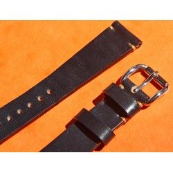 ★☆☆ BRACELET MONTRES COW BOY HORWEEN SHELL CUIR CORDOVAN ULTRA FIN 20mm COULEUR MARRON CHOCOLAT ★☆☆ 