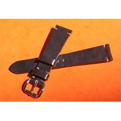★☆☆ BRACELET MONTRES COW BOY HORWEEN SHELL CUIR CORDOVAN ULTRA FIN 20mm COULEUR MARRON CHOCOLAT ★☆☆ 