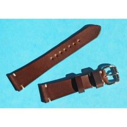 ★☆Handcrafted Genuine Cow boy watches strap Horween Shell Cordovan Leather Watch Band Bracelet Dark Brown 20mm★☆ 