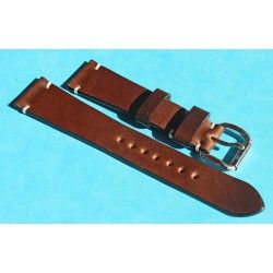 ★☆Handcrafted Genuine Cow boy watches strap Horween Shell Cordovan Leather Watch Band Bracelet Dark Brown 20mm★☆ 