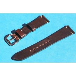 ★☆Handcrafted Genuine Cow boy watches strap Horween Shell Cordovan Leather Watch Band Bracelet Dark Brown 20mm★☆ 