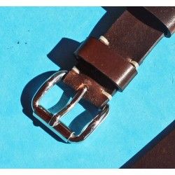 ★☆☆ BRACELET MONTRES COW BOY HORWEEN SHELL CUIR CORDOVAN ULTRA FIN 20mm COULEUR MARRON CHOCOLAT ★☆☆ 