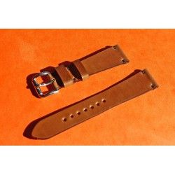 ★☆☆ BRACELET MONTRES COW BOY HORWEEN SHELL CUIR CORDOVAN ULTRA FIN 20mm COULEUR MARRON CHOCOLAT ★☆☆ 