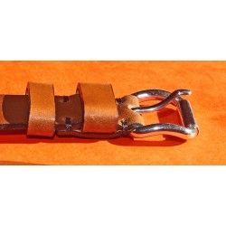 ★☆☆ BRACELET MONTRES COW BOY HORWEEN SHELL CUIR CORDOVAN ULTRA FIN 20mm COULEUR MARRON CHOCOLAT ★☆☆ 