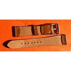 ★☆☆ BRACELET MONTRES COW BOY HORWEEN SHELL CUIR CORDOVAN ULTRA FIN 20mm COULEUR MARRON CHOCOLAT ★☆☆ 