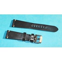 ★☆Handcrafted Genuine Cow boy watches strap Horween Shell Cordovan Leather Watch Band Bracelet Black color 20mm★☆ 