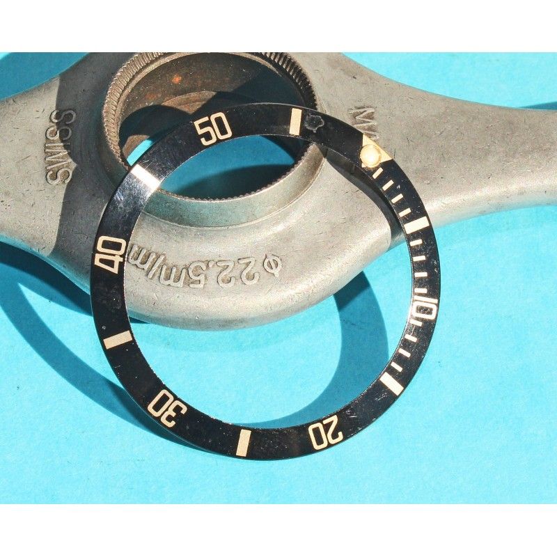 Rolex Mint 90's Dark Blue color Submariner Tutone 16803, 16613, 16808, 16618 Gold Watch Bezel Insert Part