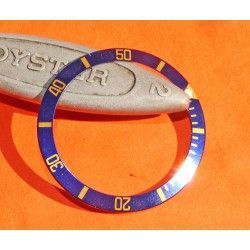 RARE INSERT LUNETTE BLEU MONTRE ROLEX SUBMARINER 16613, 16618, 16803, 16808 PERLE LUMINOVA