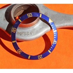 Mint Rolex 90's Dark Blue color Submariner Tutone 16803, 16613, 16808, 16618, Gold Watch Bezel Insert Part
