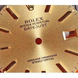 Rolex Original Men's Datejust 16013, 16000, 16018 Quickset Yellow Gold Champagne Stick Watch Dial 2tone Cal 3035, 3135