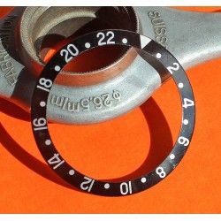 VINTAGE & RARE ROLEX FAT FONT INSERT NOIR GRADUE DE LUNETTE MONTRES GMT MASTER II 16700, 16710, 16760 FAT LADY