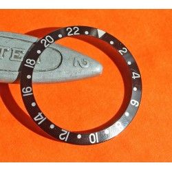 VINTAGE & RARE ROLEX FAT FONT INSERT NOIR GRADUE DE LUNETTE MONTRES GMT MASTER II 16700, 16710, 16760 FAT LADY